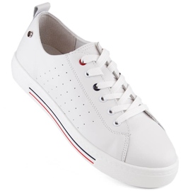 Filippo DP6029 weiße Damen-Sportschuhe aus Leder