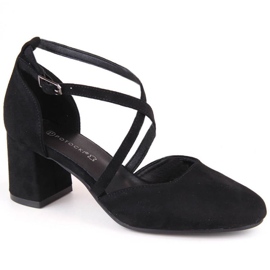 Potocki W SZ12341 WOL221A Sandalen mit hohem Absatz schwarz