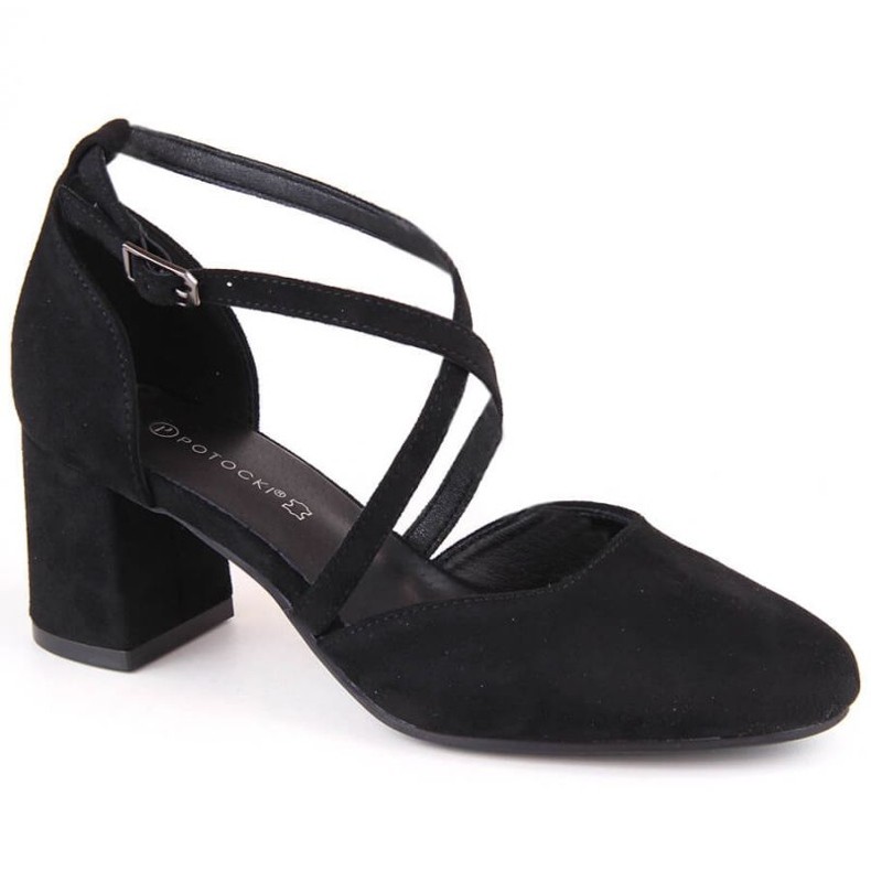 Potocki W SZ12341 WOL221A Sandalen mit hohem Absatz schwarz