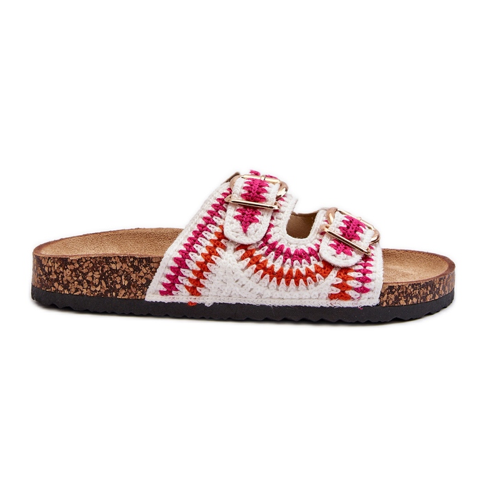 Damen-Flip-Flops mit Korksohle, Weiß Fannea