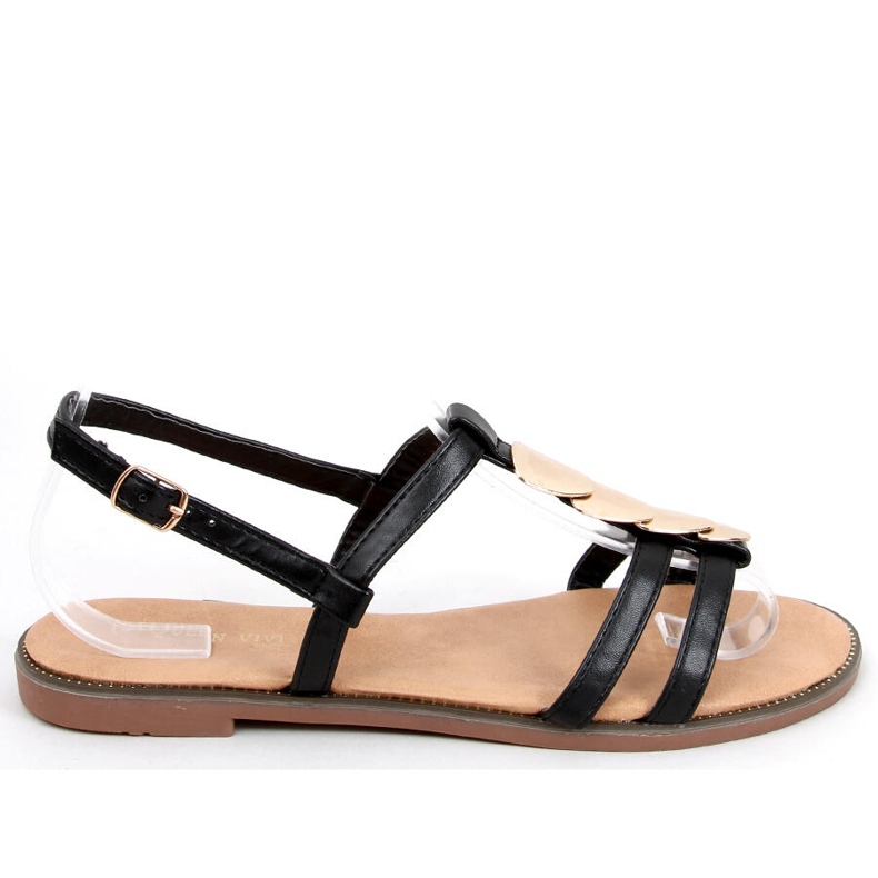 Hermine Schwarze Damensandalen