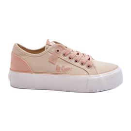 Lee Cooper LCW-24-31-2196 Stoff-Sneaker für Damen, Beige
