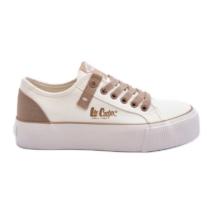 Lee Cooper LCW-24-31-2198 Stoff-Sneaker für Damen, Weiß