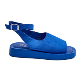 Bequeme Damen-Plateausandalen, Blue Rubie blau
