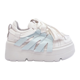 Zazoo 2F-7033 Sneakers auf massivem Plateau, blau