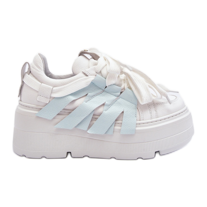 Zazoo 2F-7033 Sneakers auf massivem Plateau, blau