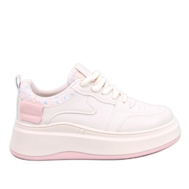 Motimes Beige-Pink-Pastell-Sneaker für Damen
