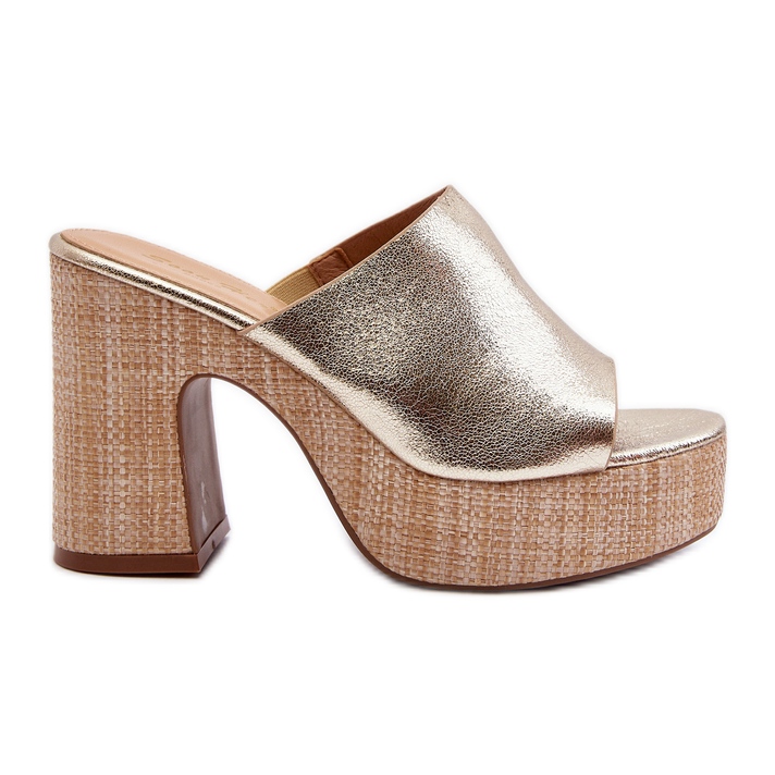 Damensandalen mit hohen Absätzen, Gold Siobhan golden