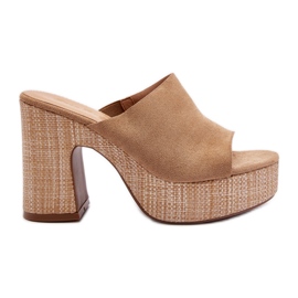 Damen-Stiletto-Heels, Braun, Siobhan beige