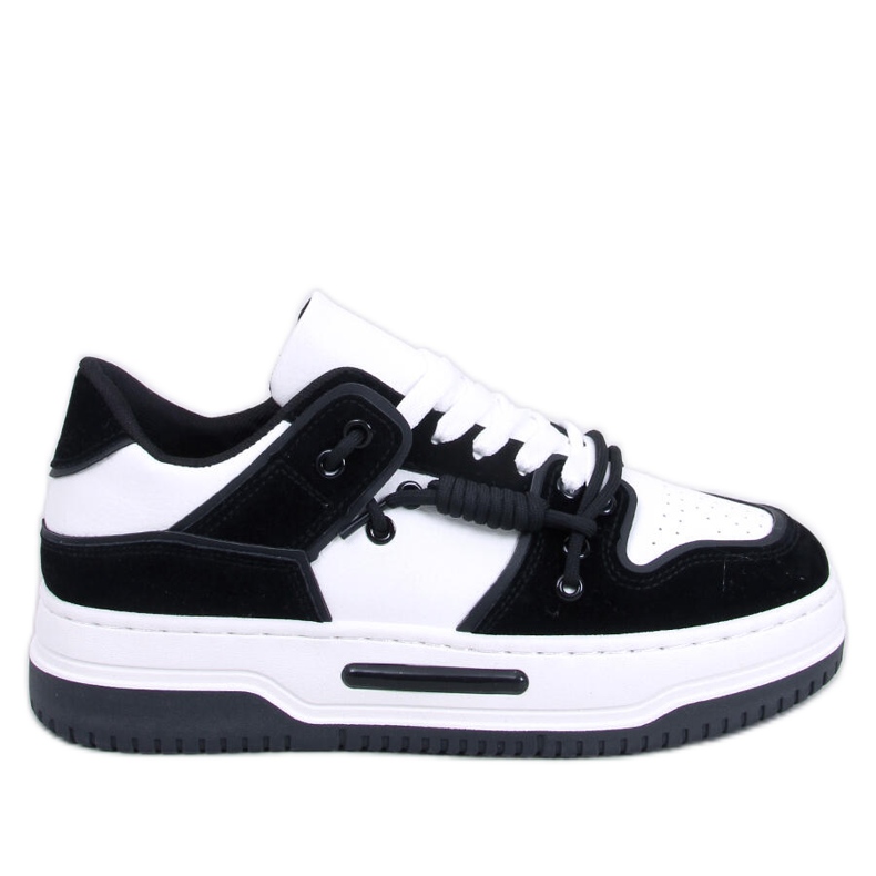 Clavell Schwarze Turnschuhe mit hohen Sohlen