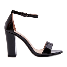 Schwarze Thakko-Sandalen mit hohem Absatz