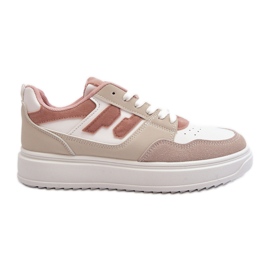 Beigefarbene Regines Low-Sneaker für Damen