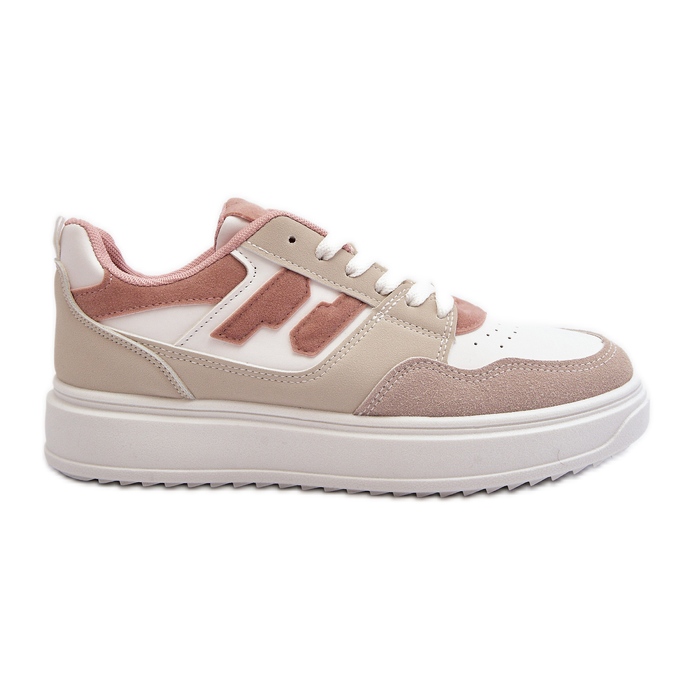 Beigefarbene Regines Low-Sneaker für Damen