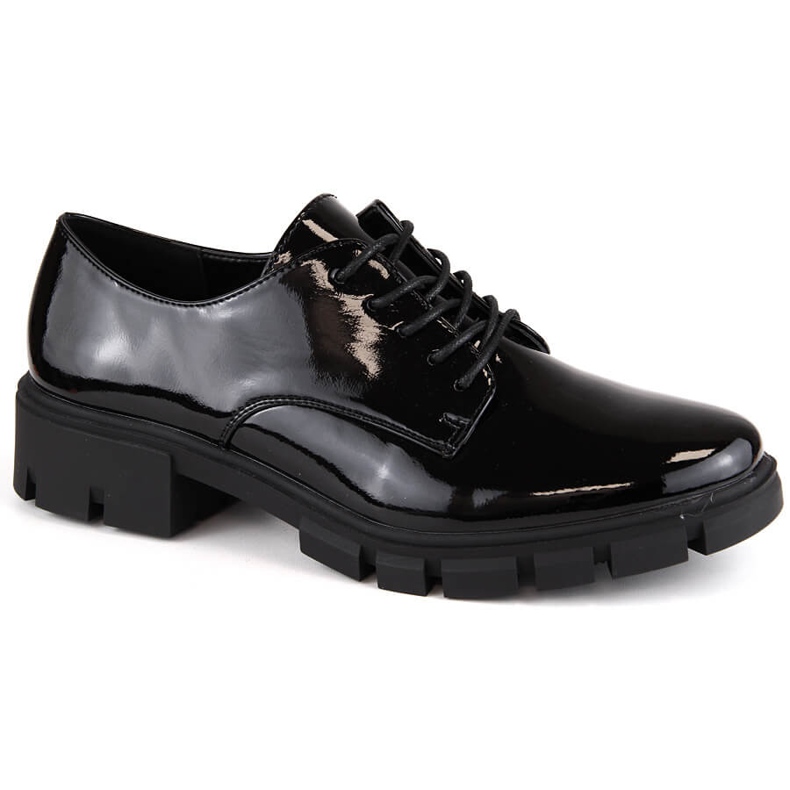 M. DASZYŃSKI Schwarze Oxford-Lackschuhe für Damen M.Daszyński MR23119-5
