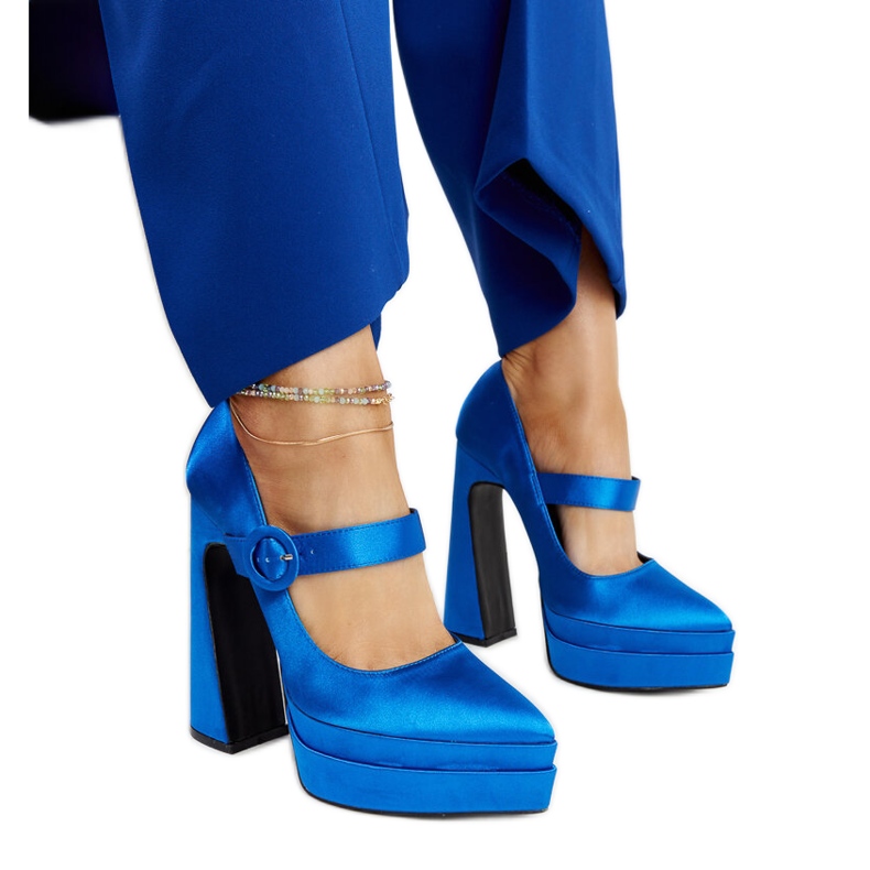 Mikea blaue High-Heel-Pumps