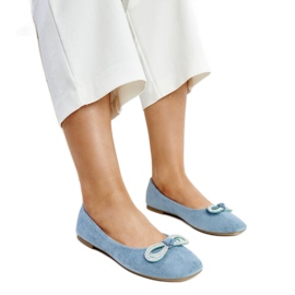 Blaue Ballerinas mit Schleife von Gaillou