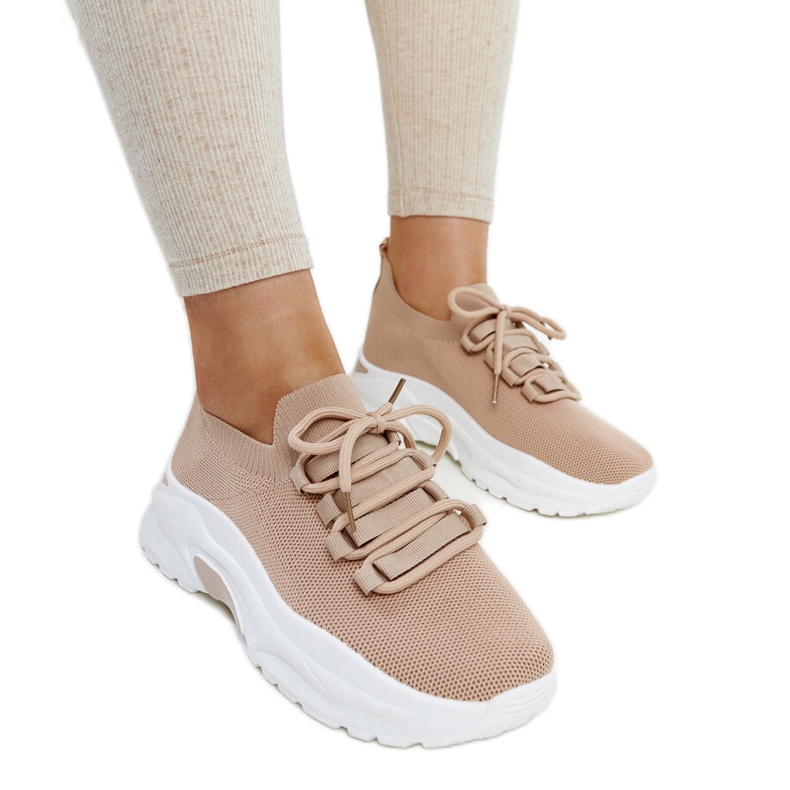 Braune Iveta-Sportsneaker beige