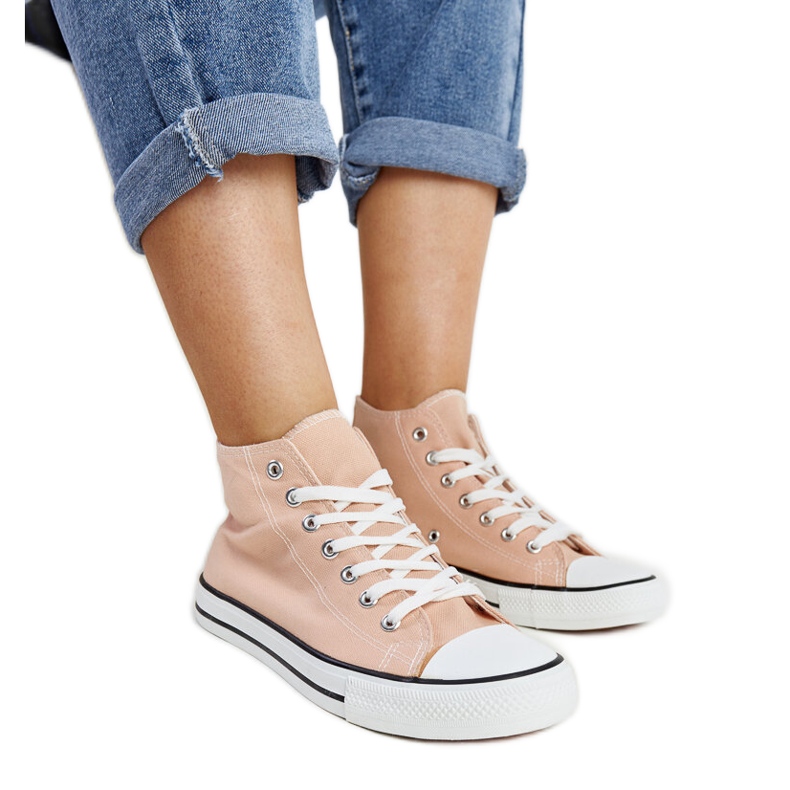 Hellrosa Eliska High-Top-Sneaker