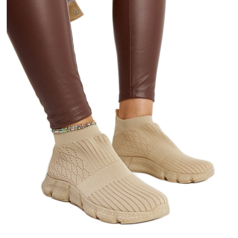 Dunkelbeige leichte Sport-Sneaker von Vaclav