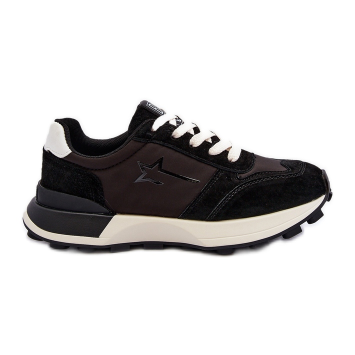 Damen-Ledersneaker Big Star NN274963 Schwarz