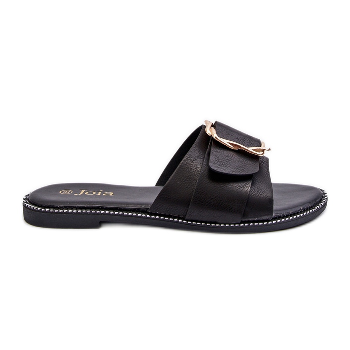Damen-Flip-Flops mit Riemen und Schnalle in Schwarz von Opahiri