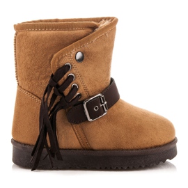 Kylie Stiefel mit Fransen braun