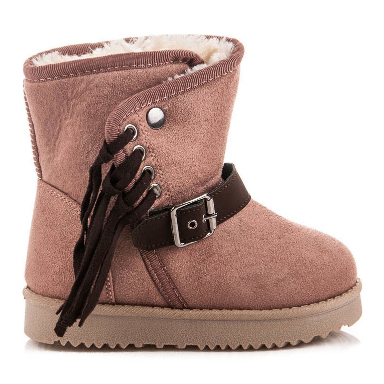 Kylie Stiefel mit Fransen rosa