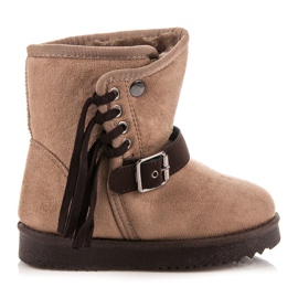 Kylie Stiefel mit Fransen braun