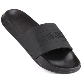 Schwarze Herren-Flip-Flops für Pool und Strand Big Star NN174649
