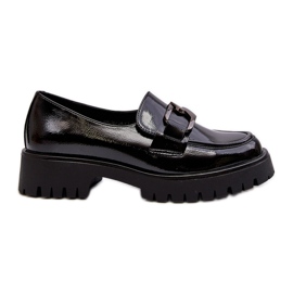 Vinceza Damen-Mokassins aus Lackleder in Schwarz von Santtes