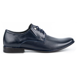 Olivier Elegante Herren-Lederschuhe 302T3, Marineblau