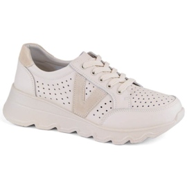 Vinceza W JAN293B Sportschuhe aus Leder, beige