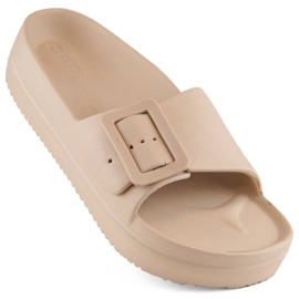 Big Star INT1969 beige Plateau-Flip-Flops