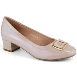 Vinceza W JAN284 beige Lackschuhe mit hohen Absätzen