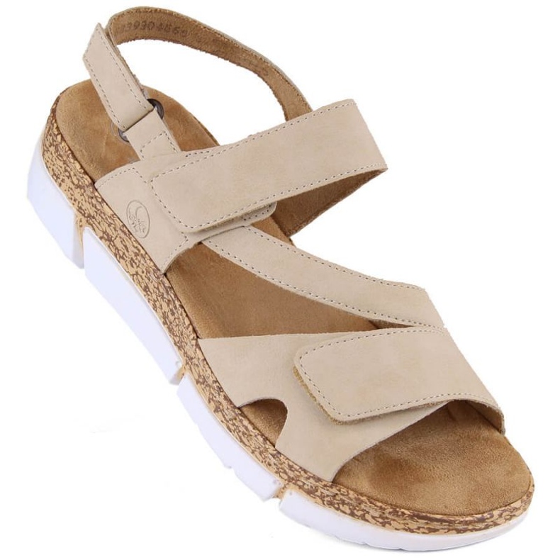 Bequeme Rieker W RKR671 beige Sandalen