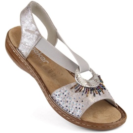 Bequeme Rieker W RKR673 Metallic-Sandalen