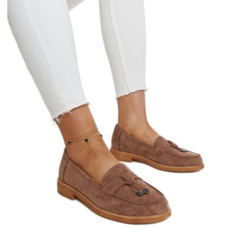 Braune Wildleder-Loafer von Vinceza