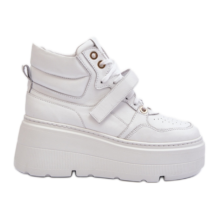 Zazoo 3450 Damen Ledersneaker Weiß