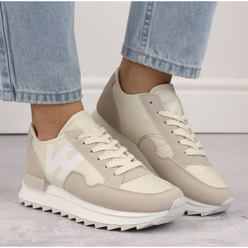 Potocki WOL214 beige Plateau-Sportschuhe