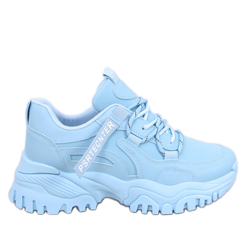 Bains Blaue Turnschuhe mit Keilabsatz