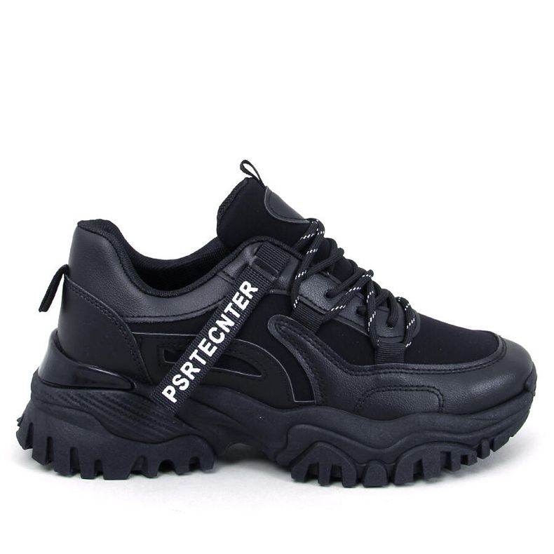 Schwarze Bains-Sneaker mit Keilabsatz