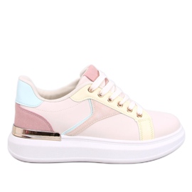 Bunte Flocks Multi-Sneaker beige
