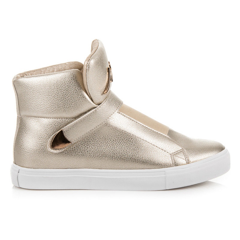 Hohe Turnschuhe mit Klettverschluss gelb