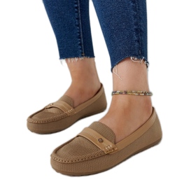 Braune Stoff-Loafer von Fombio