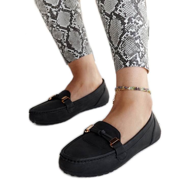 Schwarze Mokassins mit mattem Scafati-Finish