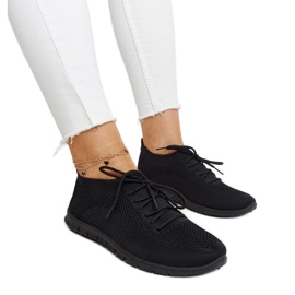 Zahira-Sneaker aus schwarzem Stoff