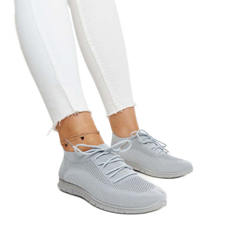 Graue Sneakers aus Zahira-Stoff