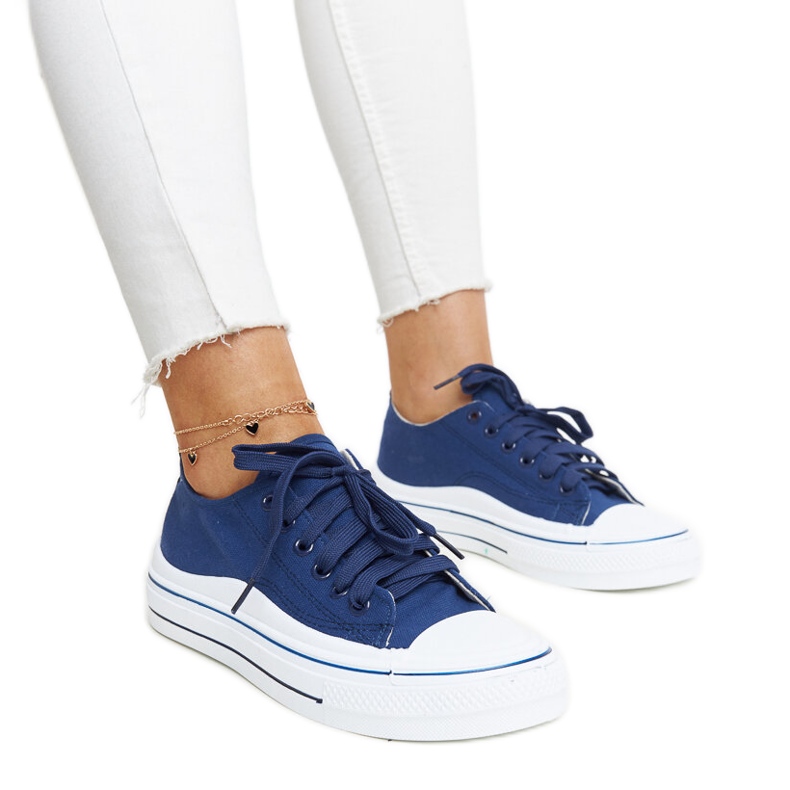 Marineblaue Anbarin-Plateau-Sneaker