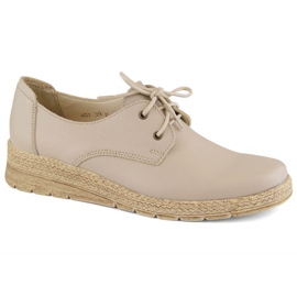 Bequeme Damen-Lederkeilschuhe, beige Helios 401.10