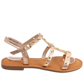 Sandalen mit Nieten von Neha Champagne rosa